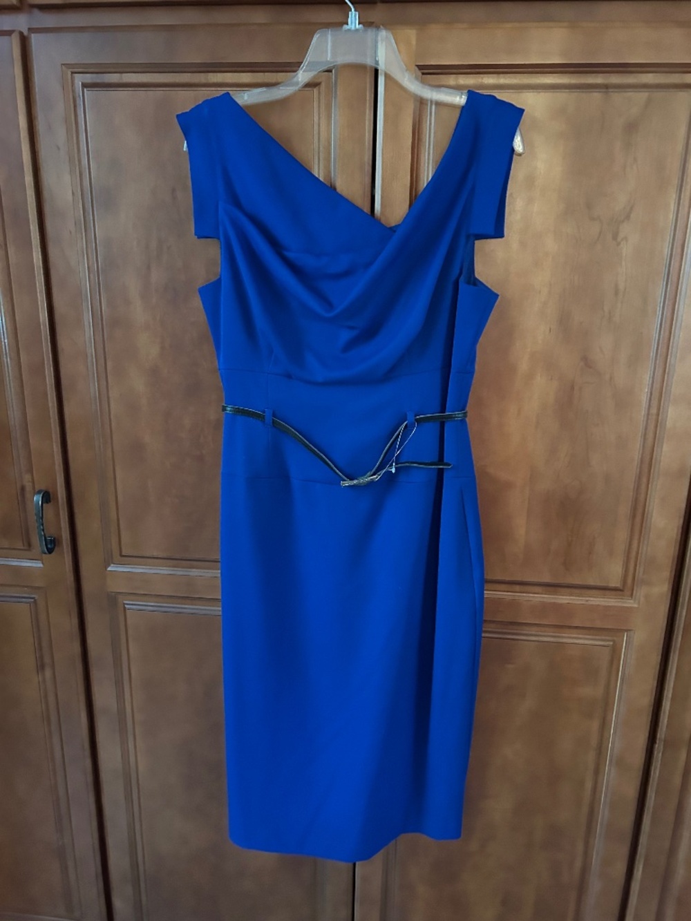New Black Halo Blue Dress Size 12 - Picture 2 of 5